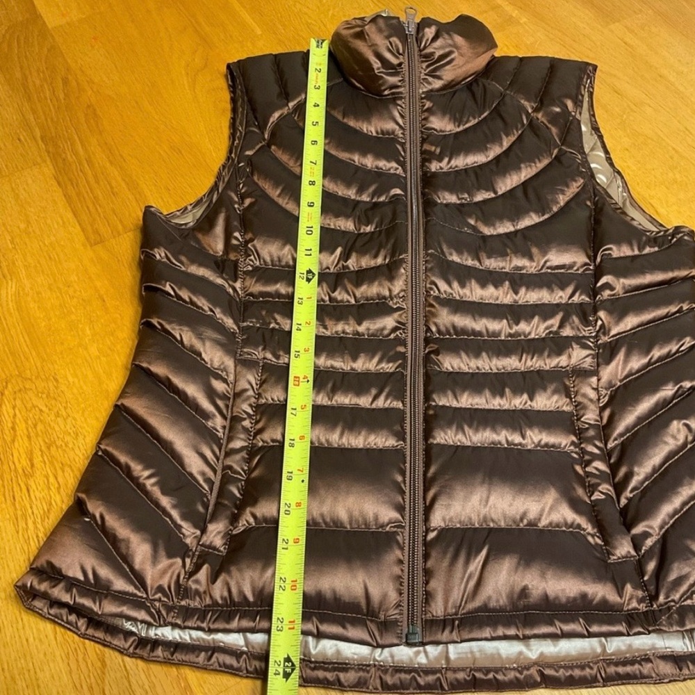 Bernardo Brown Quilted Goose Down Puffer Vest - Picture 3 of 6